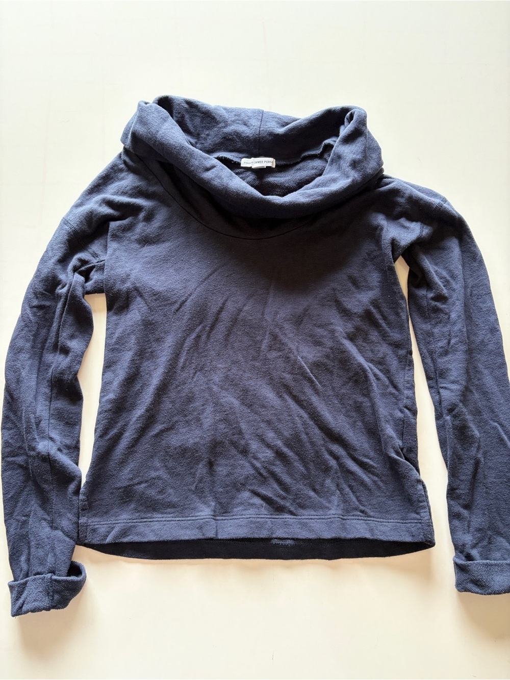 James Perse cowl neck sweater blue women’s size 2/medium